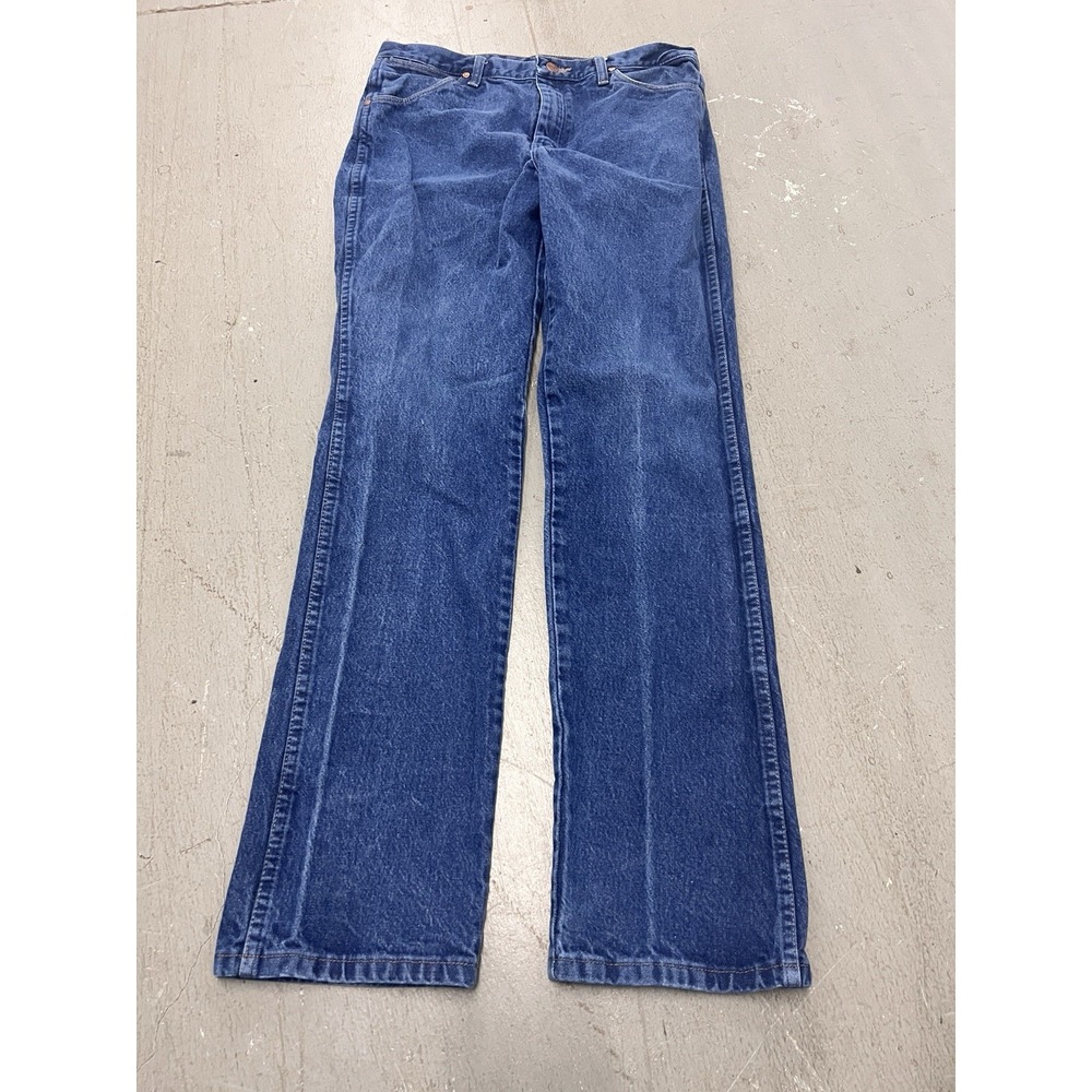 Wrangler Mens 34x34‎ 936PWD Cowboy Cut Slim Fit Jeans Blue Denim Western